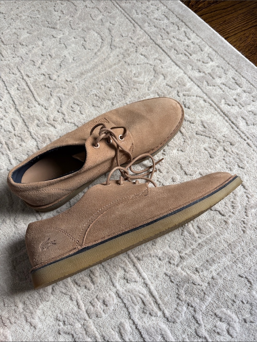 Lacoste Men's Suede Chukka Boots in Light Brown